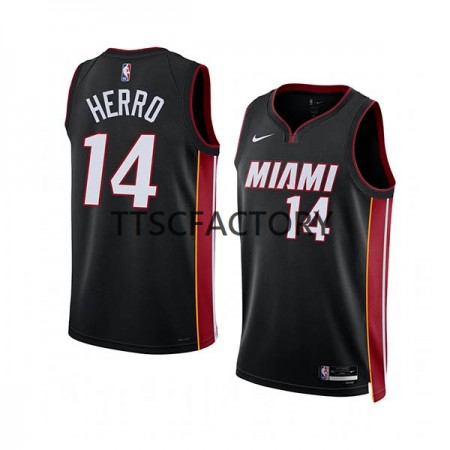 Maglia NBA Miami Heat Tyler Herro 14 Nike 2022-23 Icon Edition Nero Swingman - Uomo